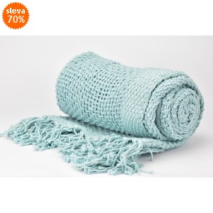 Pléd světle modrý 130 × 170 cm