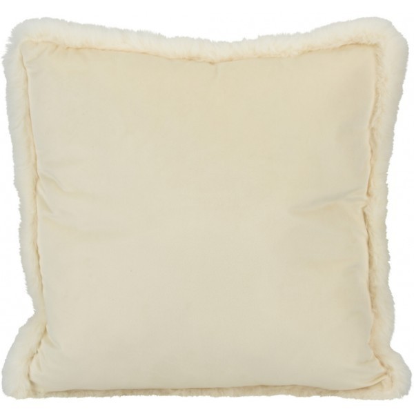 Polštář Holland Velvet krémový 45 × 45 cm