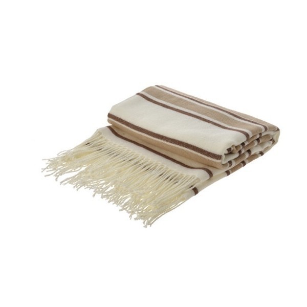 Pléd hnědý proužek 130 × 160 cm