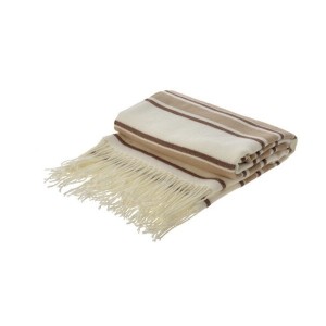 Pléd hnědý proužek 130 × 160 cm