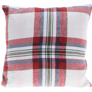 Polštář Karo červený 45 × 45 cm