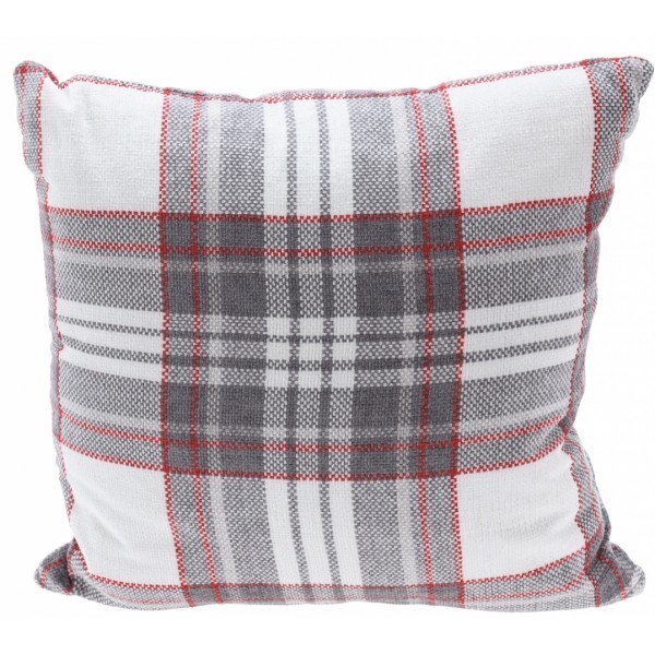 Polštář Karo šedý 45 × 45 cm