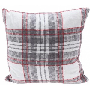 Polštář Karo šedý 45 × 45 cm