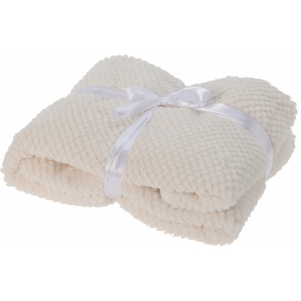 Fleecový pléd bílý 130 × 160 cm