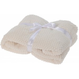 Fleecový pléd bílý 130 × 160 cm