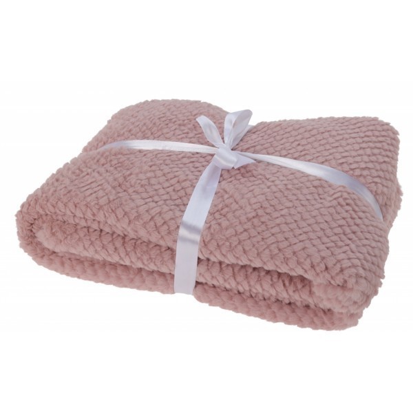 Fleecový pléd růžový 130 × 160 cm