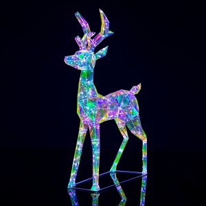 LED plastový sob 43,4 × 15,8 × 76,2 cm – vánoční dekorace