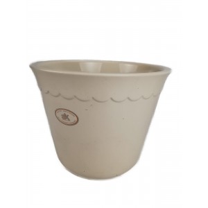 Krémový keramický květináč Bergen, 21 x 17 cm, 2. jakost