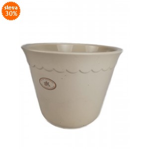 Krémový keramický květináč Bergen, 21 x 17 cm, 2. jakost