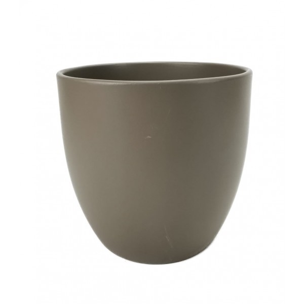 Keramický květináč Basel matný 16 cm světle šedý, 2. jakost