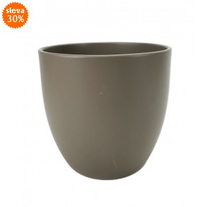 Keramický květináč Basel matný 16 cm světle šedý, 2. jakost
