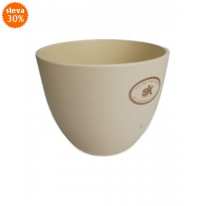 Keramický květináč Basel matný 12 cm krémový, 2. jakost
