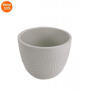 Keramický květináč Leon, bavlna matná, 17 x 14 cm, 2. jakost