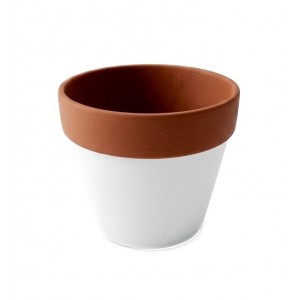 Keramický květináč Duo bílý, průměr 10 cm