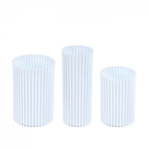 Sada 3 ks plastových váz NEMO - bílé