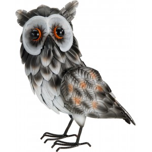 Dekorativní kovová sova B –24 × 14 × 37 cm