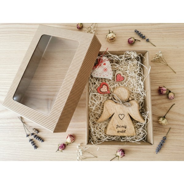 Dárková sada E (anděl + srdce)