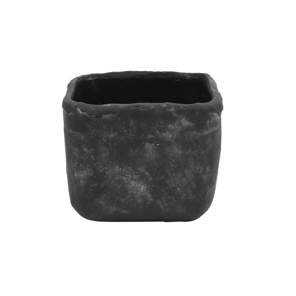 Betonový květináč Anton M – černý 10,5 cm
