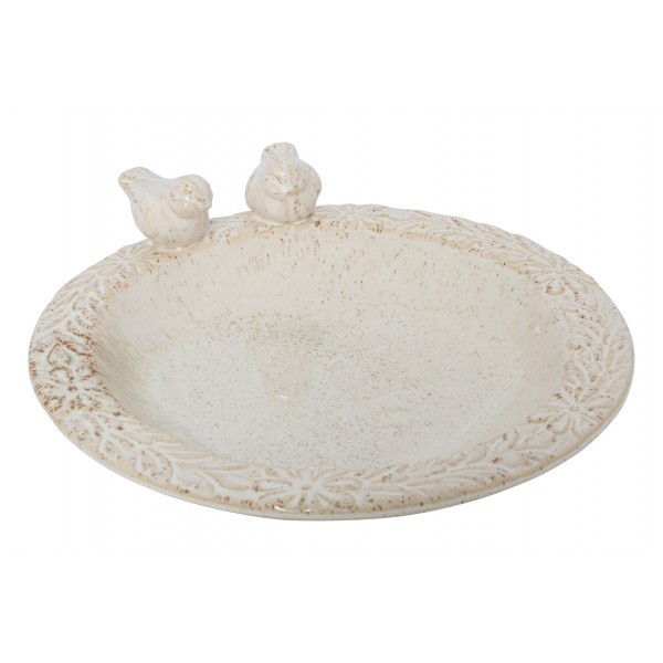 Keramické pítko pro ptáky Lory L – bílé 27 cm