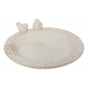 Keramické pítko pro ptáky Lory L – bílé 27 cm