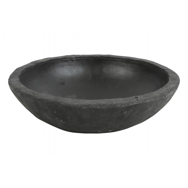 Betonová miska Alvino L – černá 30 cm