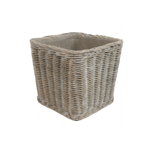 Betonový květináč Sala L – hnědý 16,5 cm