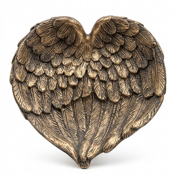Cementová zlatá křídla - 22 × 23 × 4,5 cm