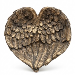 Cementová zlatá křídla - 22 × 23 × 4,5 cm