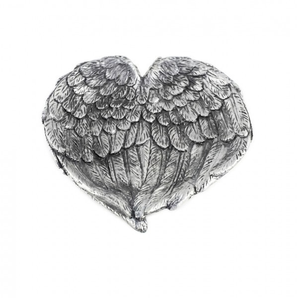 Stříbrná cementová křídla - 22 × 23 × 4,5 cm