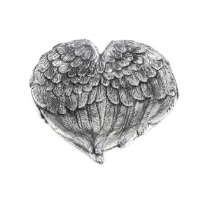 Stříbrná cementová křídla - 26 × 26,5 × 5,5 cm