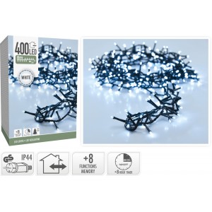 Vánoční LED světelný řetěz – had, 400 LED, 8 m, studené bílé světlo