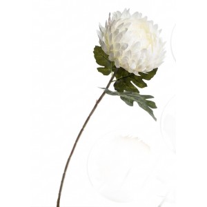 Umělá chryzantéma - bílá, 73 cm