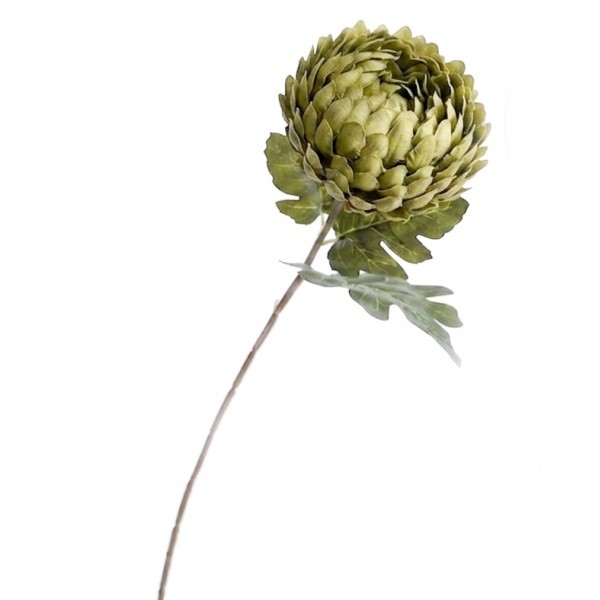 Umělá chryzantéma - zelená, 73 cm