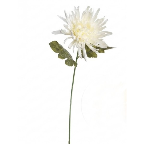 Umělá chryzantéma bílá, sada 4 ks, 57 cm