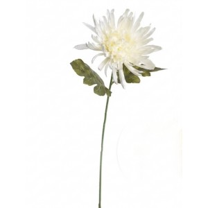Umělá chryzantéma bílá, sada 4 ks, 57 cm