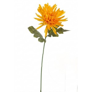 Umělá chryzantéma žlutá, sada 4ks, 57 cm