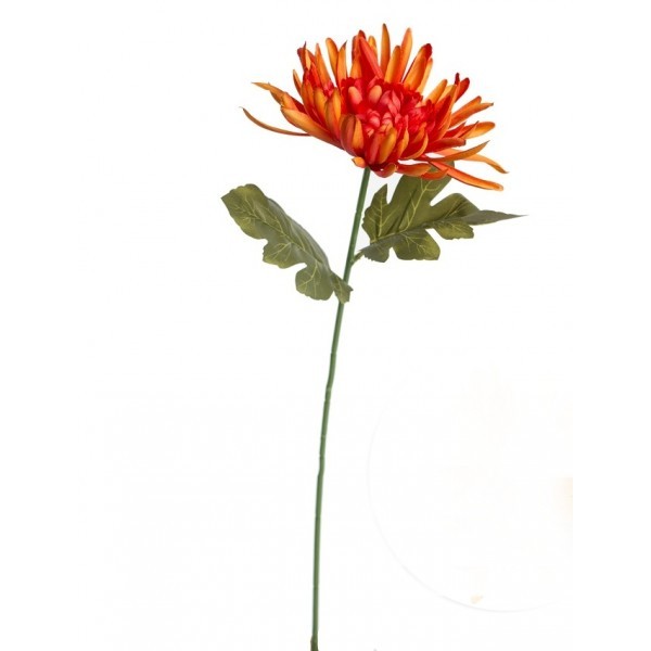 Umělá chryzantéma oranžová, sada 4ks, 57 cm