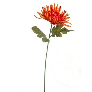 Umělá chryzantéma oranžová, sada 4ks, 57 cm