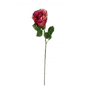 Umělá růže - tmavě růžová, 68 cm