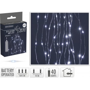 Vánoční osvětlení "vodopád" 40 LED, 8 x 45 cm, bílé světlo