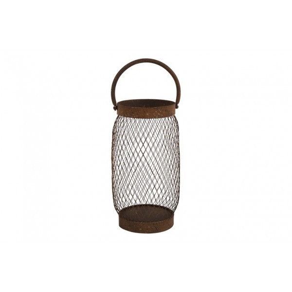 Lucerna Wind Light s rukojetí Katia M – rezavá, 24 cm