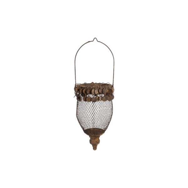 Závěsný svícen Amira Hanger L – rezavý, 43,5 cm