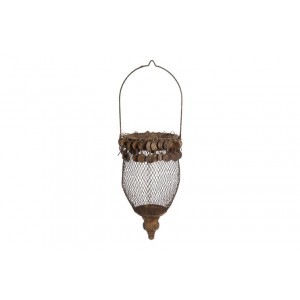 Závěsný svícen Amira Hanger L – rezavý, 43,5 cm