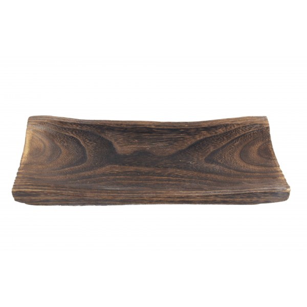 Dřevěný podnos / tác – obdélník, tmavě hnědý – 45 × 23 × 5 cm