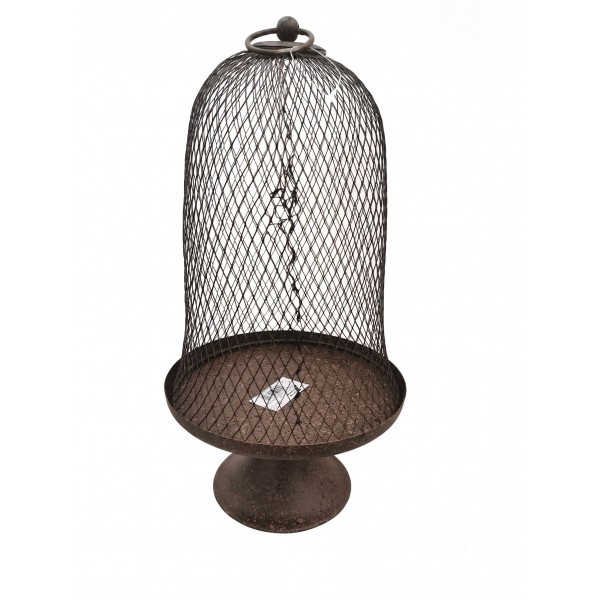 Rezavý kovový svícen Bamhi L – 34 cm - 2. jakost
