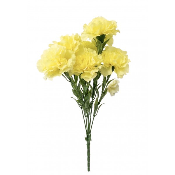 Kytice žlutých karafiátů – výška 36 cm