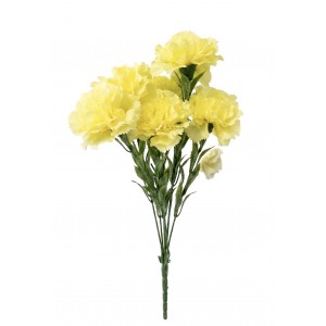 Kytice žlutých karafiátů – výška 36 cm