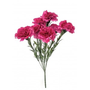 Kytice tmavě růžových karafiátů – výška 36 cm