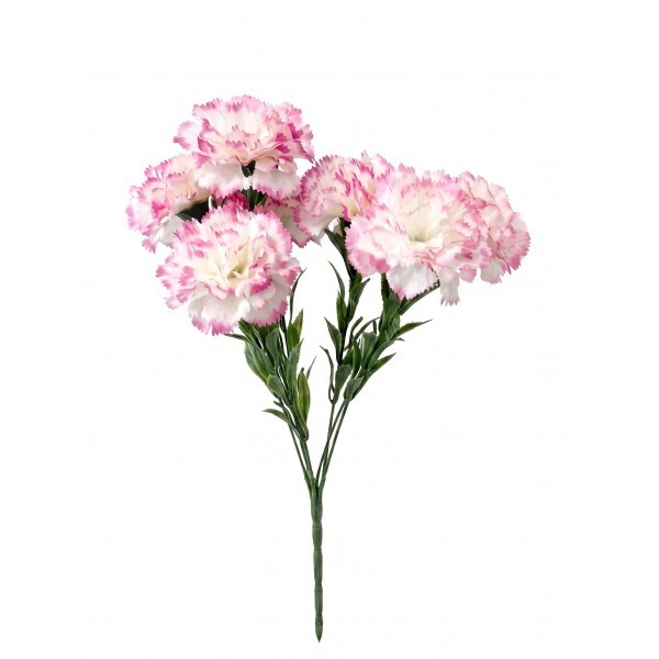 Kytice bílorůžových karafiátů – výška 36 cm