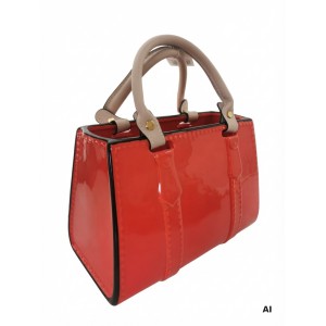 Keramická kabelka červená 23,7 × 13,7 × 29,5 cm – originální dekorace s romantickým nádechem